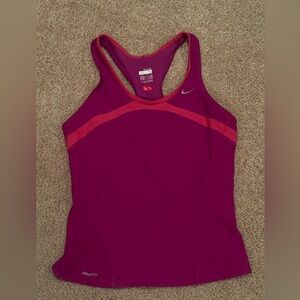 Nike women’s size, small purple and blue sports bra tank top